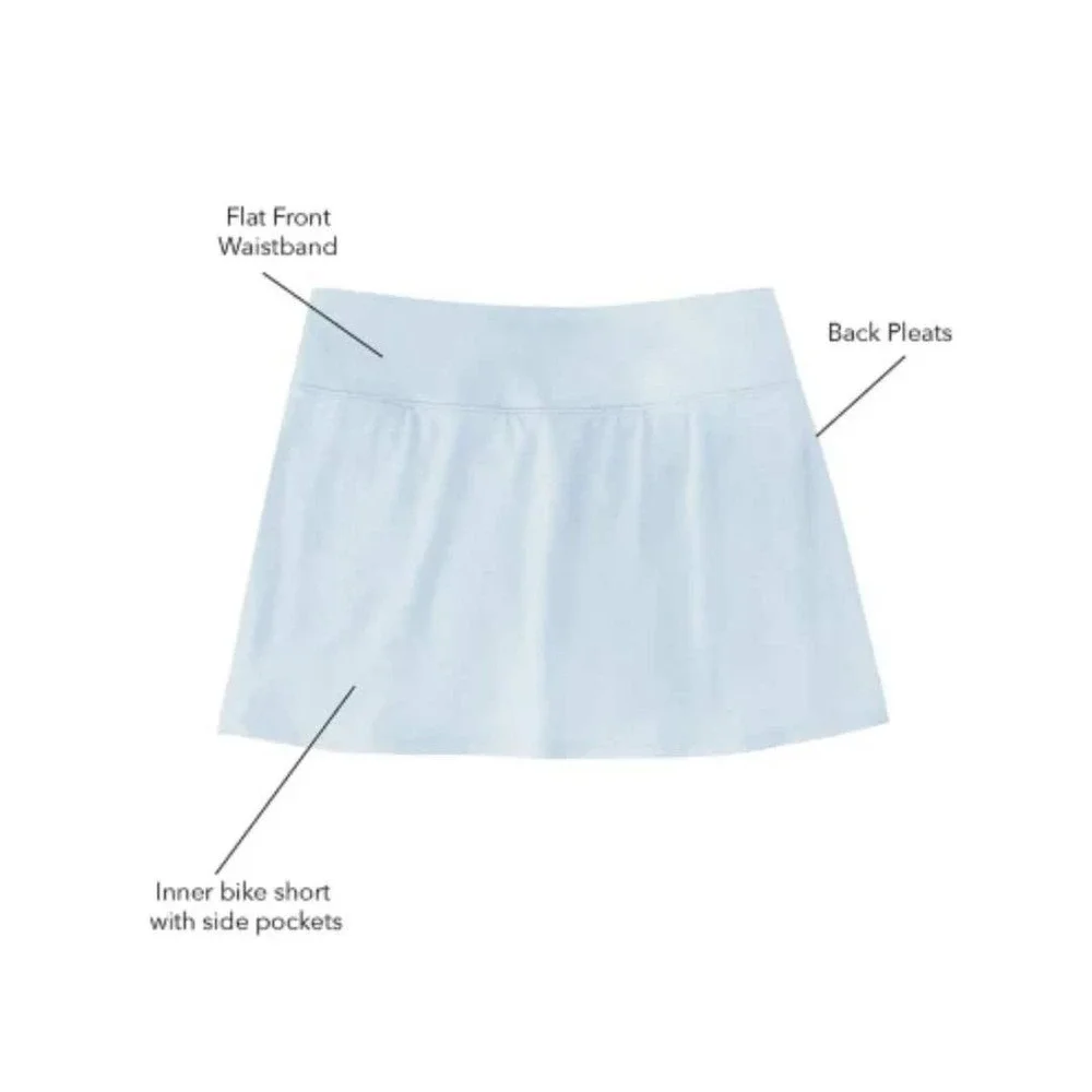 Skort Tennis Skirt with Pockets Pleated Back Activewear Athletic Size M/‎ #7117
